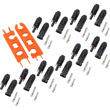 10 Sets 1000V PV-Steckverbinder mit Schraubenschlüssel, Solarkabel-Stecker/Buchse, Schutzart IP67, 30A (1/5)