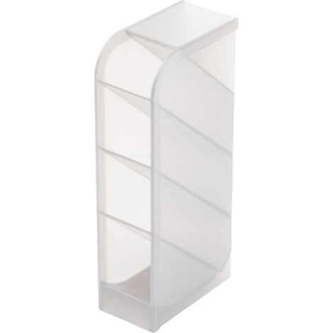 Range-bureau 4 compartiments Transparent Plastique Incliné Organisateur Stylos Étudiant Minimaliste (1/5)