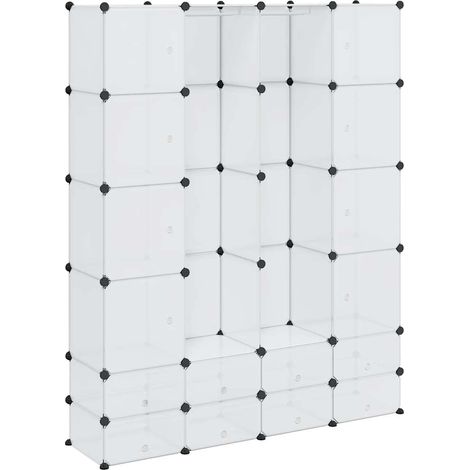 Maison Exclusive - Armario modular con 18 compartimentos blanco 3