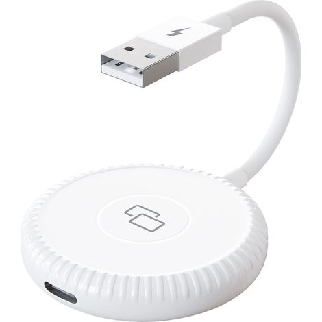 Adaptateur CarPlay Mirrorring filaire, dongle de duplication d'écran pour téléphones iOS (rond) (1/5)