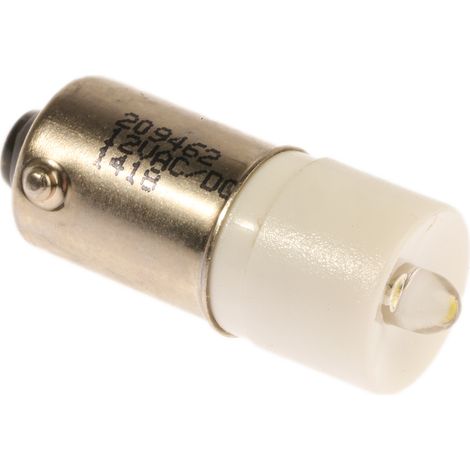 Voyant à LED Blanc, culot BA9S, 12V c.a. / V c.c. ( Prix pour 1 )