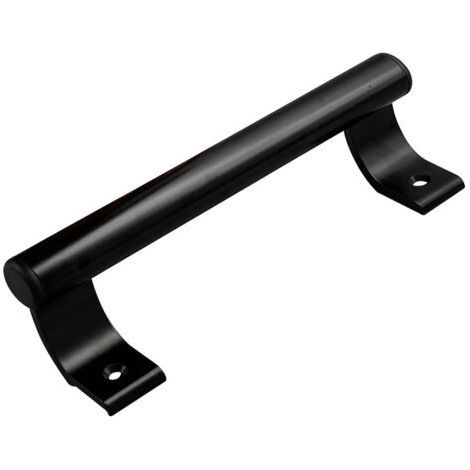 Poignée de porte coulissante en alliage d'aluminium de 8 pouces poignée de porte d'armoire de salle de bain poignée de porte d'entrepôt poignée de porte de jardin (black) (1/5)