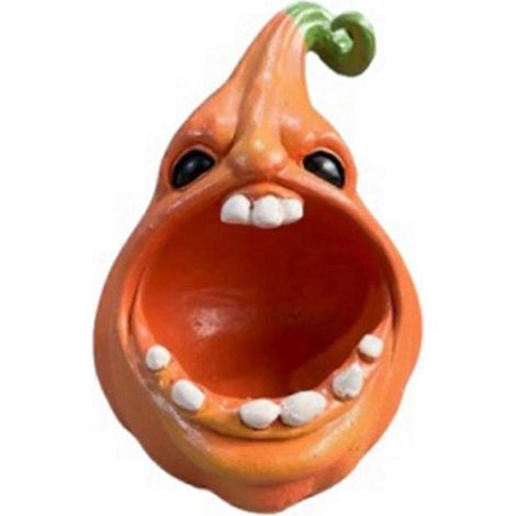 Boîte de rangement citrouille d'Halloween, figurine en résine Big Mouth (dessin animé) A-- (1/5)