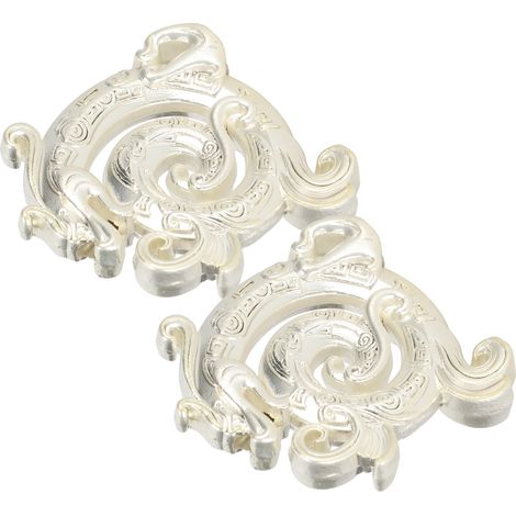 Lot de 2 porte-encens pour bâtonnets de bois de santal, brûleur en alliage, ornements en forme de dragon pour la méditation et le yoga (argenté) (1/5)