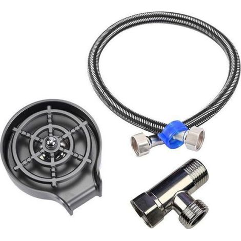 Lave-Verres - Tête Multi-Angle - Pression Haute - Pour Verres À Vin Biberons Mugs - Ouverture Max 11 Cm - Acier Inoxydable 304 - 1 Pièce (1/5)