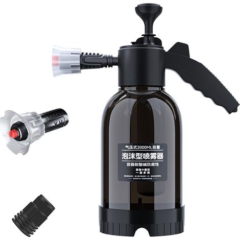 Pulvérisateur de mousse de lavage de voiture 2 L avec grande capacité, outil spécial pour liquide de lavage de voiture, pulvérisateur à mousse haute pression, pulvérisateur à main domestique, outil (1/5)
