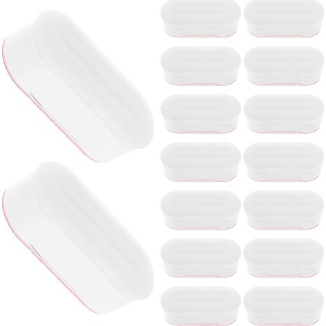 Lot de 16 Butoirs Antidérapants pour Siège de Toilette Coussinets de Rechange Lavables en Caoutchouc Haute Élasticité Compatibles Plupart des Abattants Accessoires de Salle de (1/5)