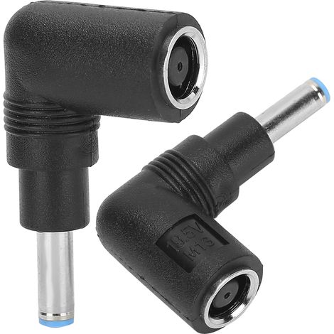2er-Pack Ladeadapter mit abgewinkeltem Stromanschluss (7,4 x 5,0 mm auf 4,5 x 3,0 mm) mit Stift für HP (1/5)