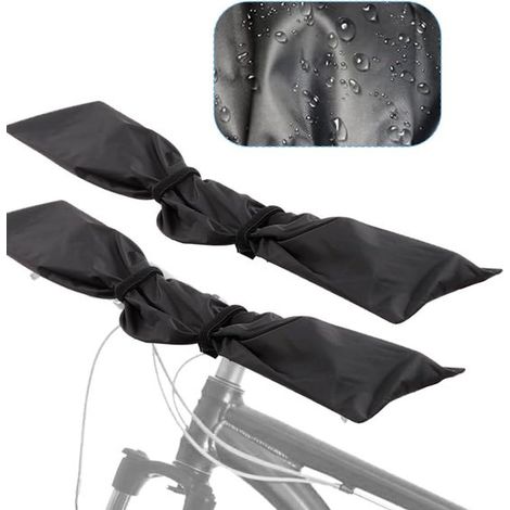 Coprimanubrio in 2 pezzi, copertura antipioggia, copertura antipioggia per portabici, adatta per manubri di biciclette, copertura impermeabile per manubrio di e-bike, taglia S (1/5)