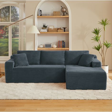 Divano modulare angolare memory foam grigio scuro OKMYHOME (1/5)