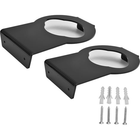 2 supports muraux pour ballon de basket, acrylique léger, petit, stable, fixation murale pour maison, boutique, salle de sport, noir (1/5)