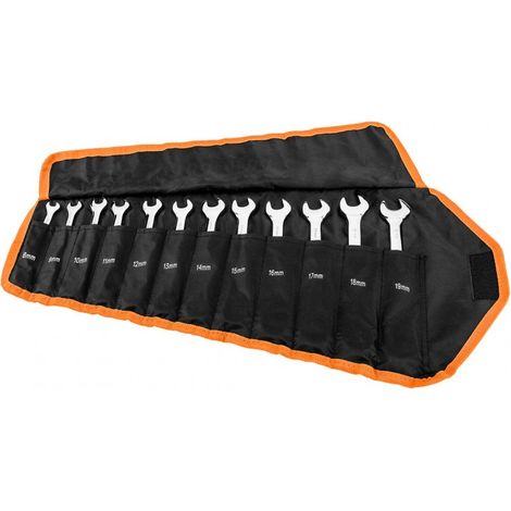 Ratschen-Kombinationsschlüssel mit Schalter, 12-teiliges Set, 8–19 mm, Softcase (1/5)