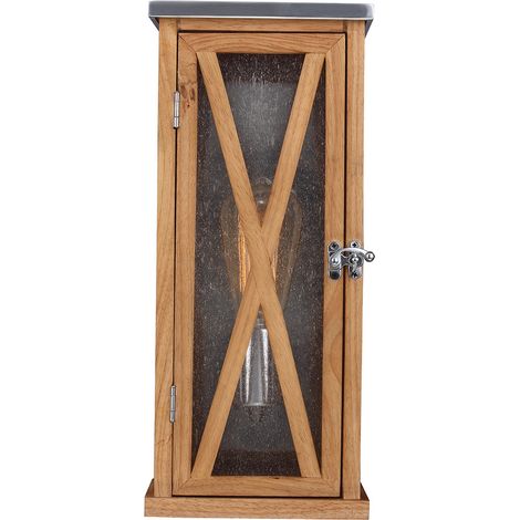 Elstead - Lanterna da Parete 1 Luce da Esterno Piccola Luce Rovere Naturale IP44, E27