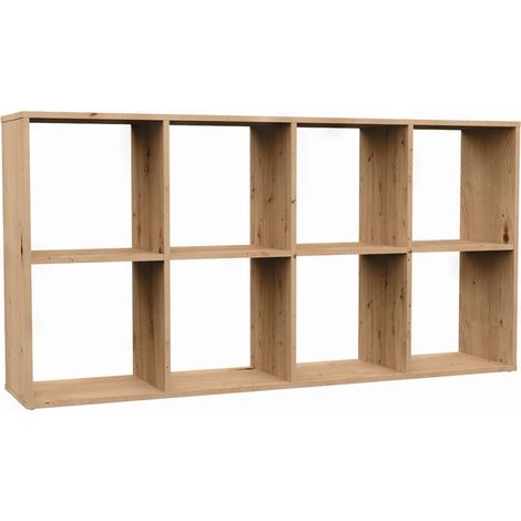 Selsey Malax – Offenes Standregal, 8 Fächer, Artisan-Eiche, 147 cm