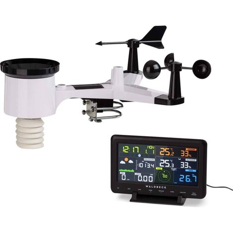 TrAdE Shop Traesio - Stazione Meteo Barometrica Professionale Con Data Ora Radiocontrollata Wifi App -