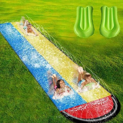 Toboggan à Eau, Tapis De Glisse Toboggans Aquatique, Toboggan Aquatique pour Enfants Pelouse Jardin Jouer Piscine Jeux en Plein 284 (1/4)