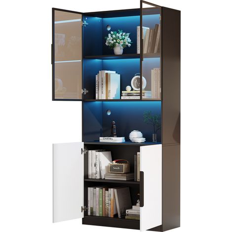 MEUBLIV Aparador de almacenamiento 135x40x81 cm madera – 3 puertas, 3 cajones (1/5)