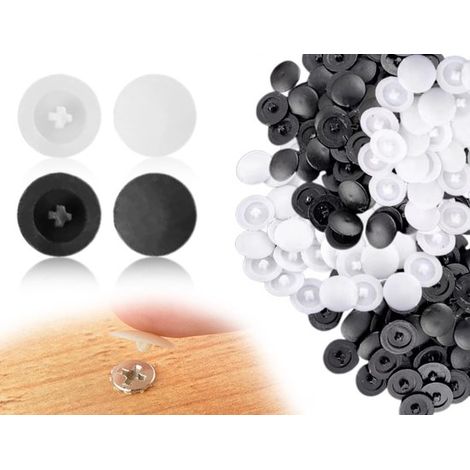 400 Stück Schraubenabdeckungen Phillips-Schrauben Kunststoff-Schraubkappen dekorative Abdeckkappen Schraubenkappen geeignet für Möbelreparaturen 12 mm (1/4)