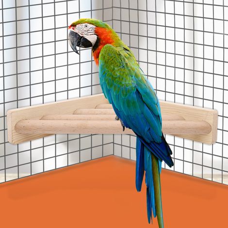 Support en bois de haute qualité pour perroquet, idéal pour grimper et escalader les oiseaux. Jouet pour cage. (1/5)