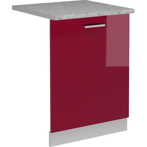 Coperchio per lavastoviglie R-Line, Rosso bordeaux lucido, 60 cm , PL Marmo, Vicco