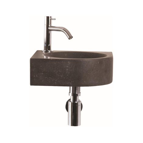 Differnz lave mains 30x10x30cm Pierre naturelle 1 trou pour robinet Bluestone