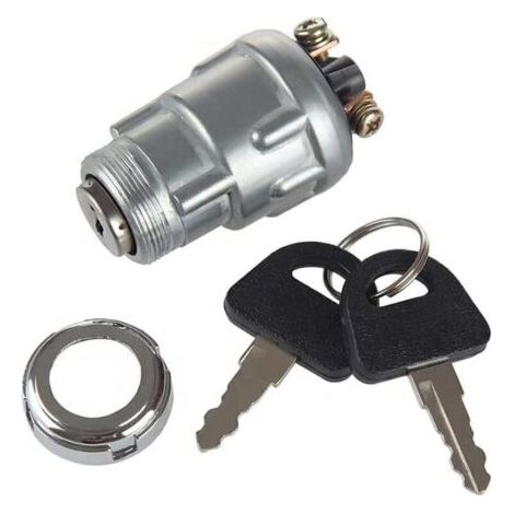 Interrupteur d'allumage Ulisem3 à 3 bornes et 2 clés pour voitures, motos, tracteurs agricoles, voitures modifiées, pit bikes, quads, karts, UTV, cyclomoteurs et buggys. (1/4)