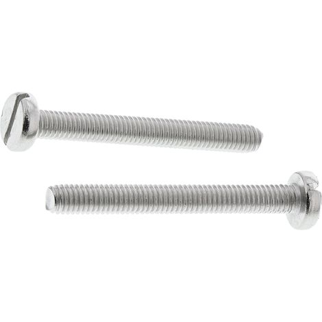 Vis à métaux RS PRO M3 à tête Cylindrique fendue en Acier Inoxydable, 25mm ( Prix pour Sachet de 100 )