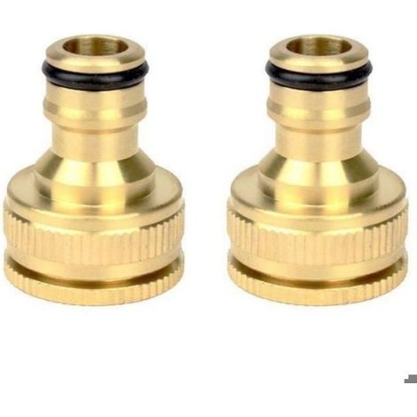 Raccord Tuyau Arrosage - Laiton - 1/2 Pouces À 3/4 Pouces - Jardin Extérieur - Lot De 6 Pièces (1/4)