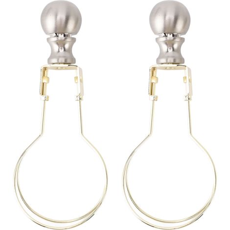Ortviai 2 x Adaptateur Métallique pour Abat-jour à Clipper sur Ampoule – Or, Design Moderne et Stable