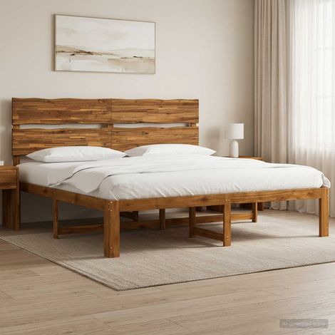 Cama doble con cabecero ROSTOCK Natural 193 x 203 cm (1/5)