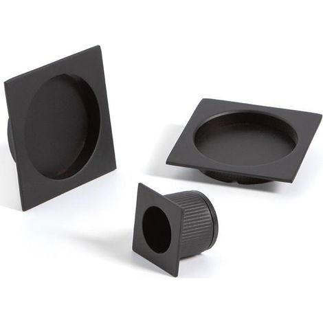 DUVER kit tiradores cuadradas pta.corred. negro madera negro mate