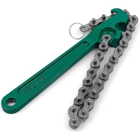 Chiave per filtro olio, chiave a cinghia da 23 cm (9 pollici), regolabile, adatta per riparazioni automobilistiche, smontaggio meccanico e installazione meccanica (1/4)