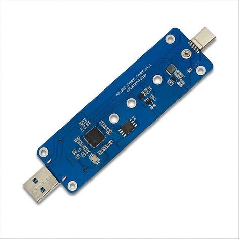 M.2 NVMe SSD-Adapter, M.2-zu-USB-3.2-Gehäuse für PCIe NVMe SSD M Key, NVMe-zu-USB-3.0/Typ-C-Konverter (1/5)