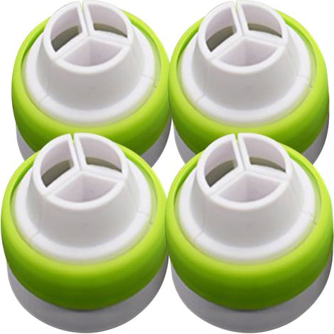 Adaptateurs pour Douilles de Pâtisserie Russes, Lot de 4 Convertisseurs Vert Clair à 3 Trous (1/5)