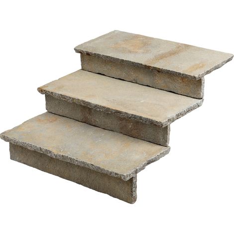 Dessus de marche Pierre de Tandur Beige 80x40x4 cm Bord Naturel (à l'unité) - RO'MA NATURE