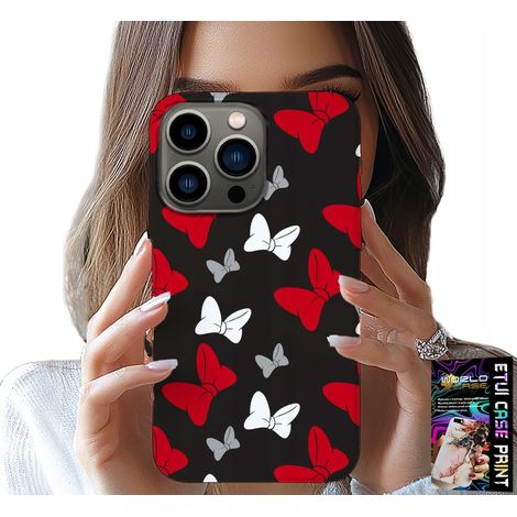Custodia per iPhone 14 PRO - fiocchi rossi e bianchi, topo, motivi (1/5)