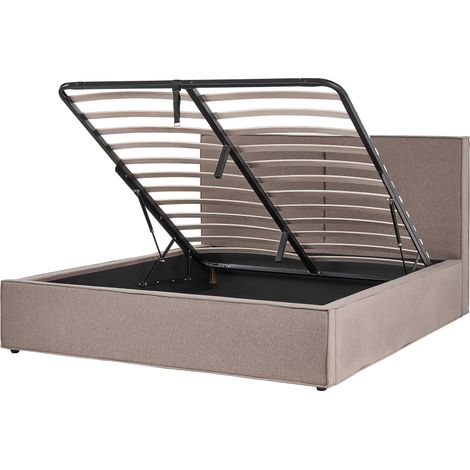 Ottoman Bed Fabric MOISSAC 160 x 200 cm (EU King Size) Taupe (1/5)