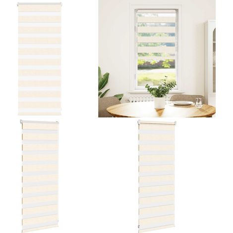 vidaXL Zebrarollo Marmorbeige 60x100 cm Stoffbreite 55,9 cm Polyester (1/5)