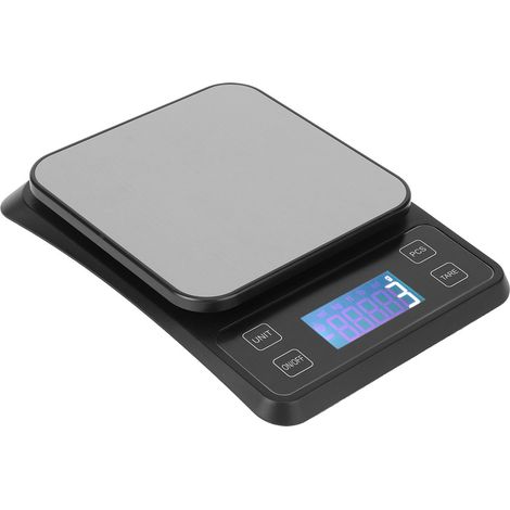 Mini balance électronique numérique portable en acier inoxydable pour la pâtisserie, accessoire de cuisine, 5 kg/1 g, noire (1/5)