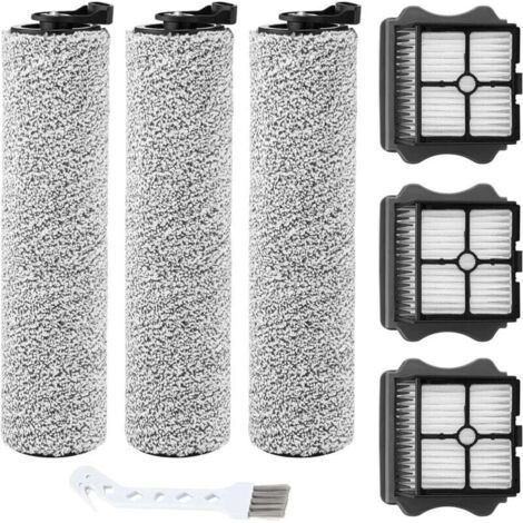 Accessories for floor scrubber 1.0 2.0LCD/LED 3.0, 3 filters and 3 brush rollers, compatible with the IFLOOR PLUS/FLOOR ONE cordless wet and dry vacuum cleaner (1/3)