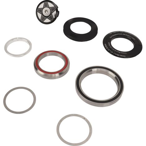 Kit de jeu de direction pour vélo, usiné CNC en aluminium, avec étoile de serrage pour douille de direction conique de 41,8 à 52 mm et fourche droite de 28,6 mm ou fourche conique de 1,5 pouce. (1/5)