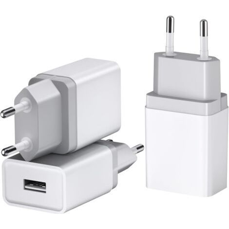 12-W-USB-Ladegerät (5 V/2,4 A), 3er-Pack, USB-Steckerblock, USB-Adapter, USB-Wandladegerät, USB-Steckdose, Universalladegerät, kompatibel mit iPhone, Samsung, Huawei und Xiaomi. (1/5)
