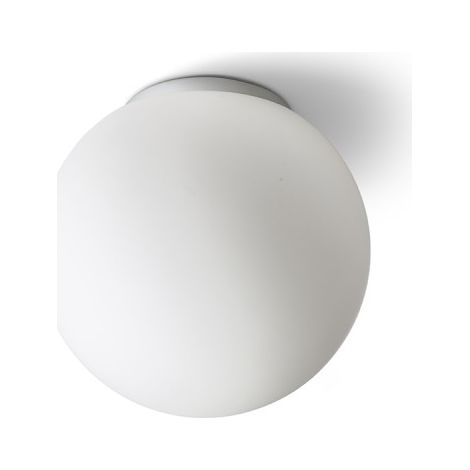 Lampadario BOLLY 26 da soffitto vetro opalino/cromo 230V E27 15W IP44