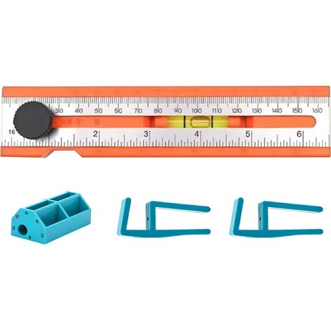 Outils De Mesure Pour Le Bois Guide de jauge réglable de précision pour Règle Menuisier Mesure, traçage, coupe et perçage pour le menuisier, construction, atelier, travail du (1/5)