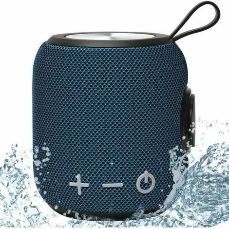 Altavoz Bluetooth inalámbrico impermeable para exteriores, mini subwoofer portátil de tela, pequeño altavoz de tarjeta (1/5)