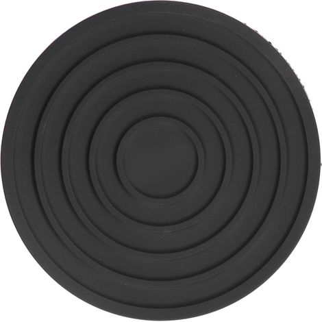 Dessous de verre ronds en silicone résistant à la chaleur pour la cuisine et la restauration - Noir (1/5)