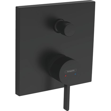 Hansgrohe Finoris - Mitigeur de baignoire encastré, 2 sorties, noir mat 76415670