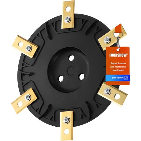 Disque à lames + 6 lames compatibles avec Worx Landroid S&M (à partir de 2020),Support Hexagonal AS1300