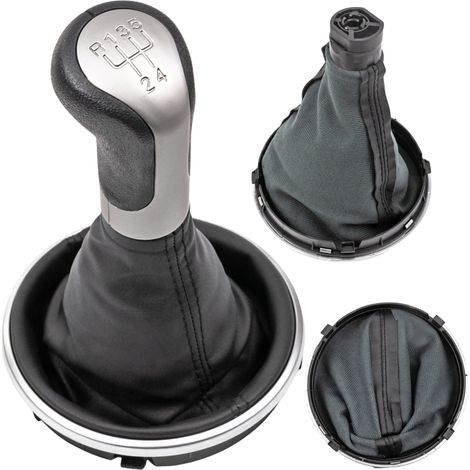 Pommeau de levier de vitesses avec soufflet compatible avec Skoda Fabia 2 Roomster 5 (1/5)