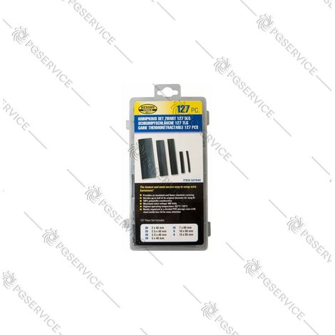 Benson Tools set 127 guaine termo restringenti varie misure da 2x40mm a 13x85mm (1/2)